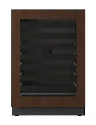 Front. U-Line - U-Line 24"W. 5.1 Cu.Ft. Built-In Wine Refrigerator-Panel Ready Frame/Glass - Integrated Frame.
