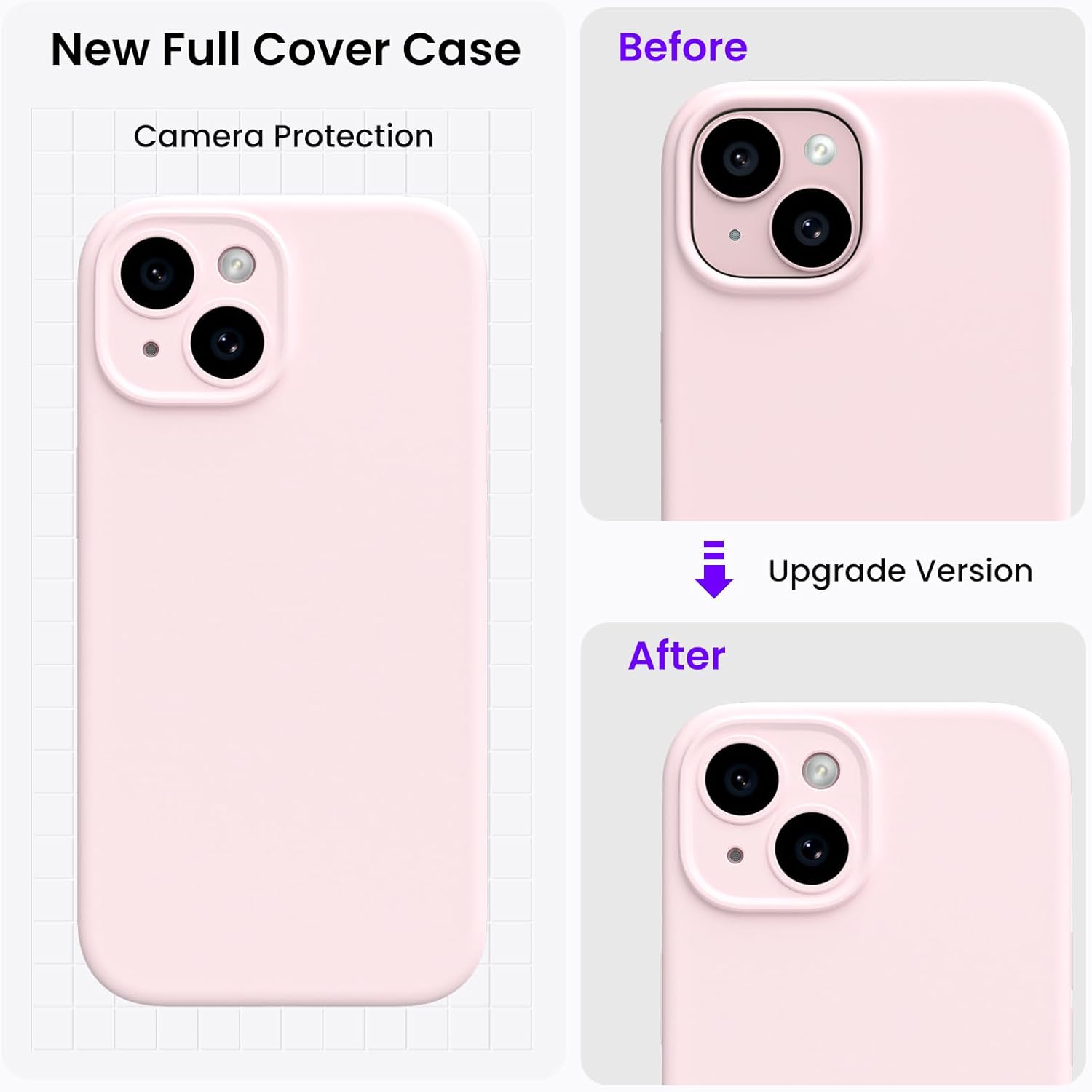 New Full Cover Case
Before
Upgrade Version
After
Camera Protection