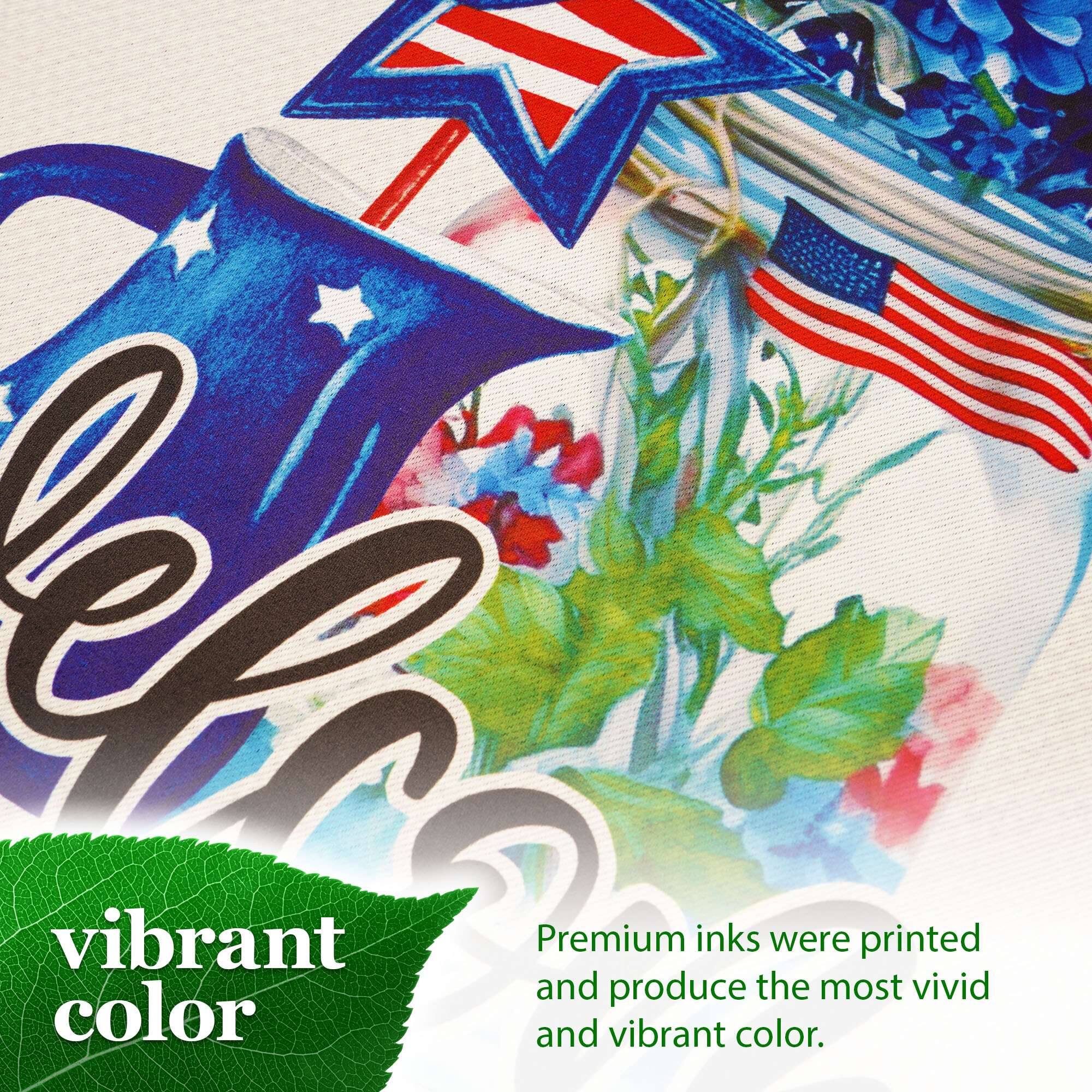 A vibrant color and premium inks were printed and produce the most vivid and vibrant color.
