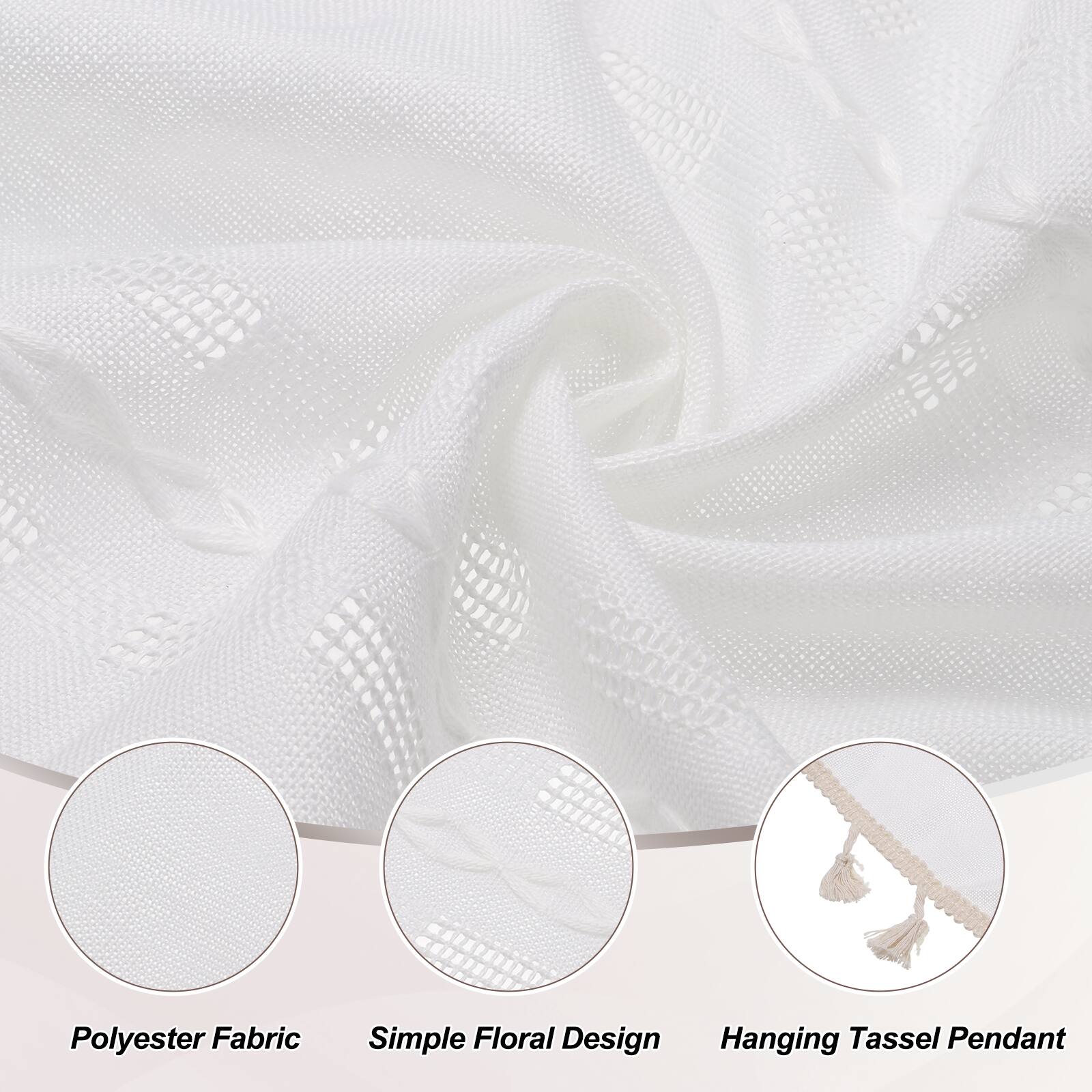 Polyester Fabric Simple Floral Design Hanging Tassel Pendant