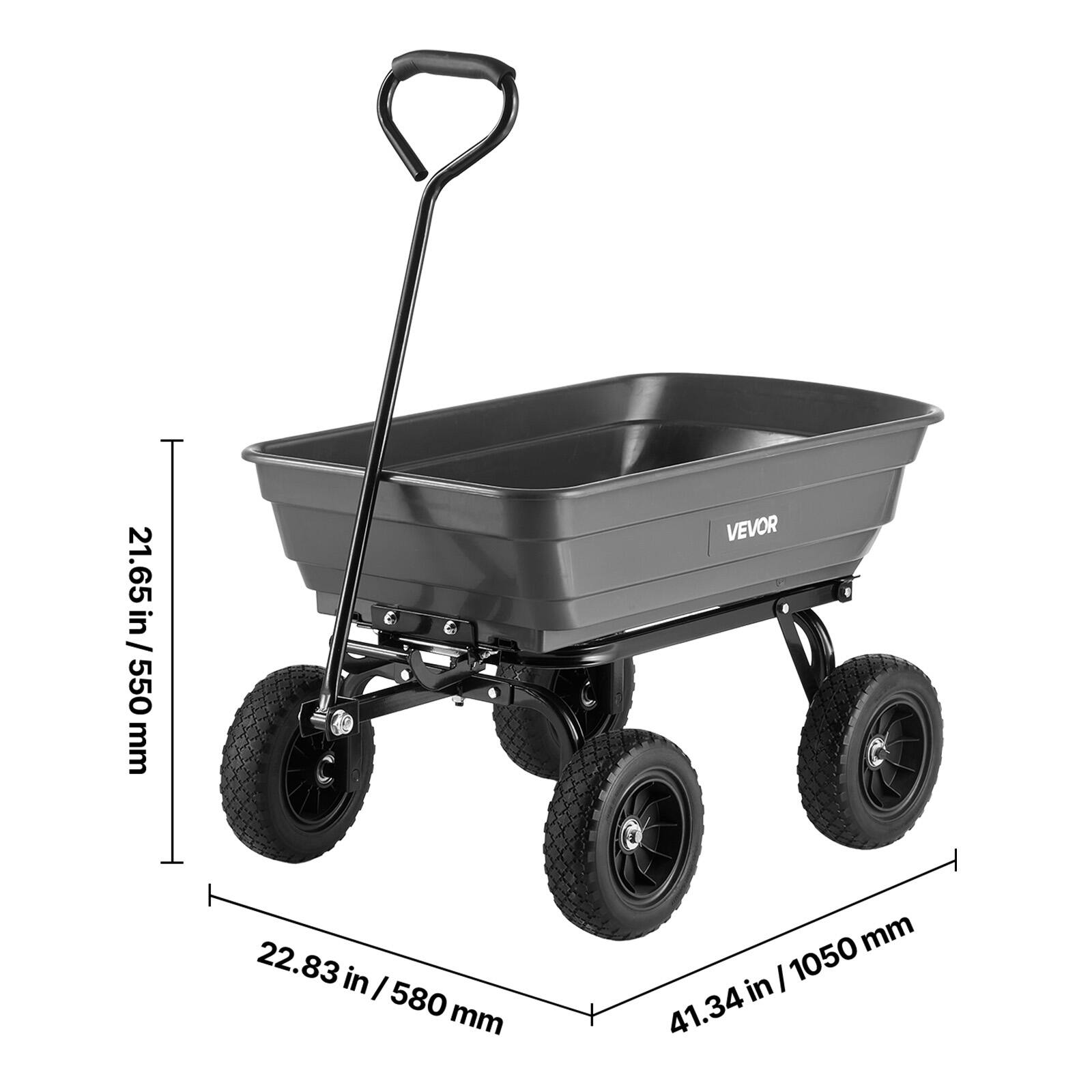 21.65 in / 550 mm  
22.83 in / 580 mm  
41.34 in / 1050 mm