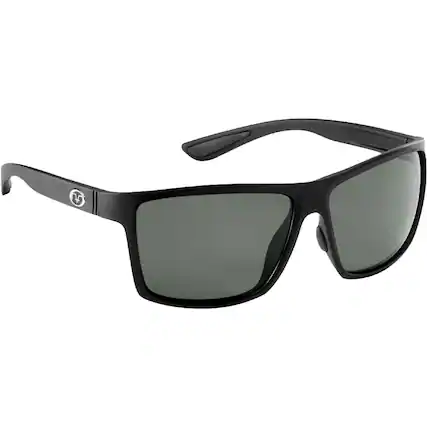 Front. Flying Fisherman - Flying Fisherman Baysider Sunglasses - Matte Black/Smoke - Matte Black/Smoke.