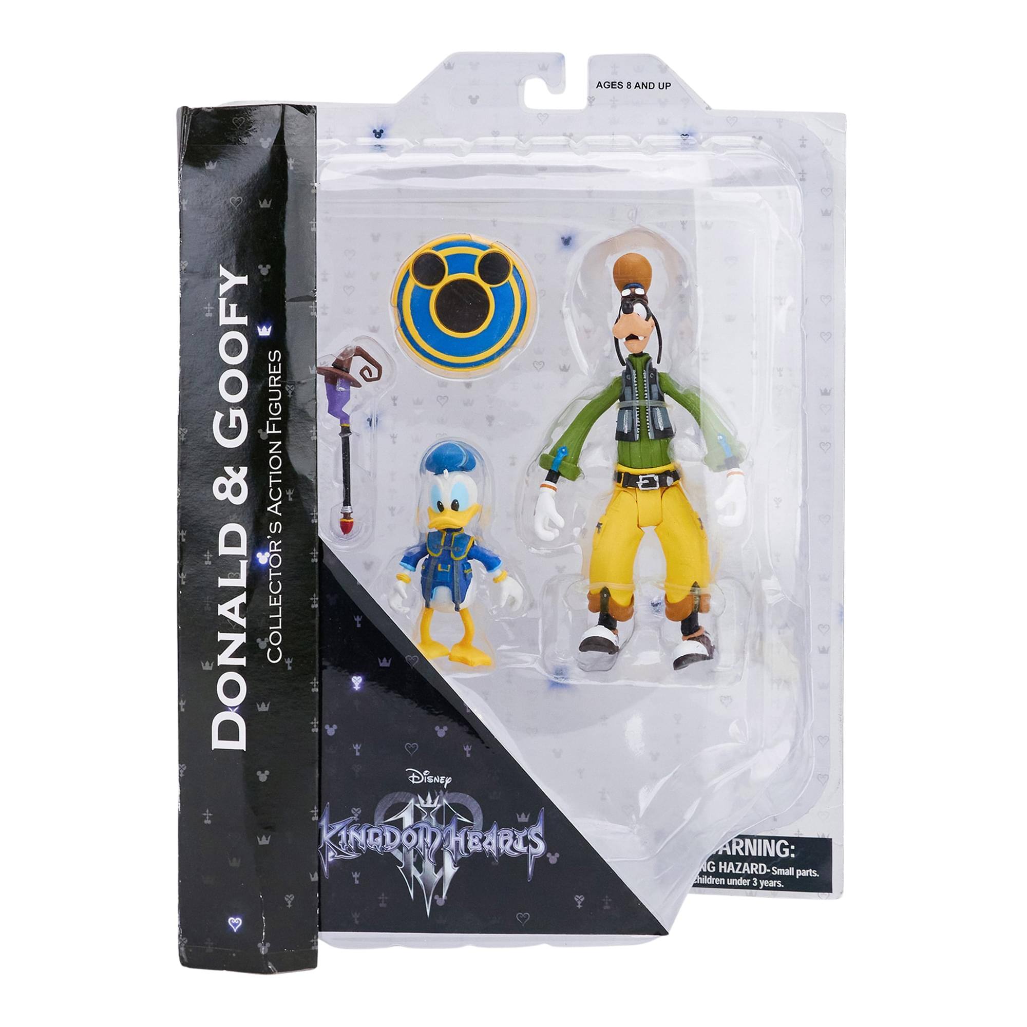 AGES 8 AND UP

DONALD & GOOFY COLLECTOR'S ACTION FIGURES

DISNEY KINGDOM HEARTS

WARNING: CHOKING HAZARD - Small parts. Not for children under 3 years.