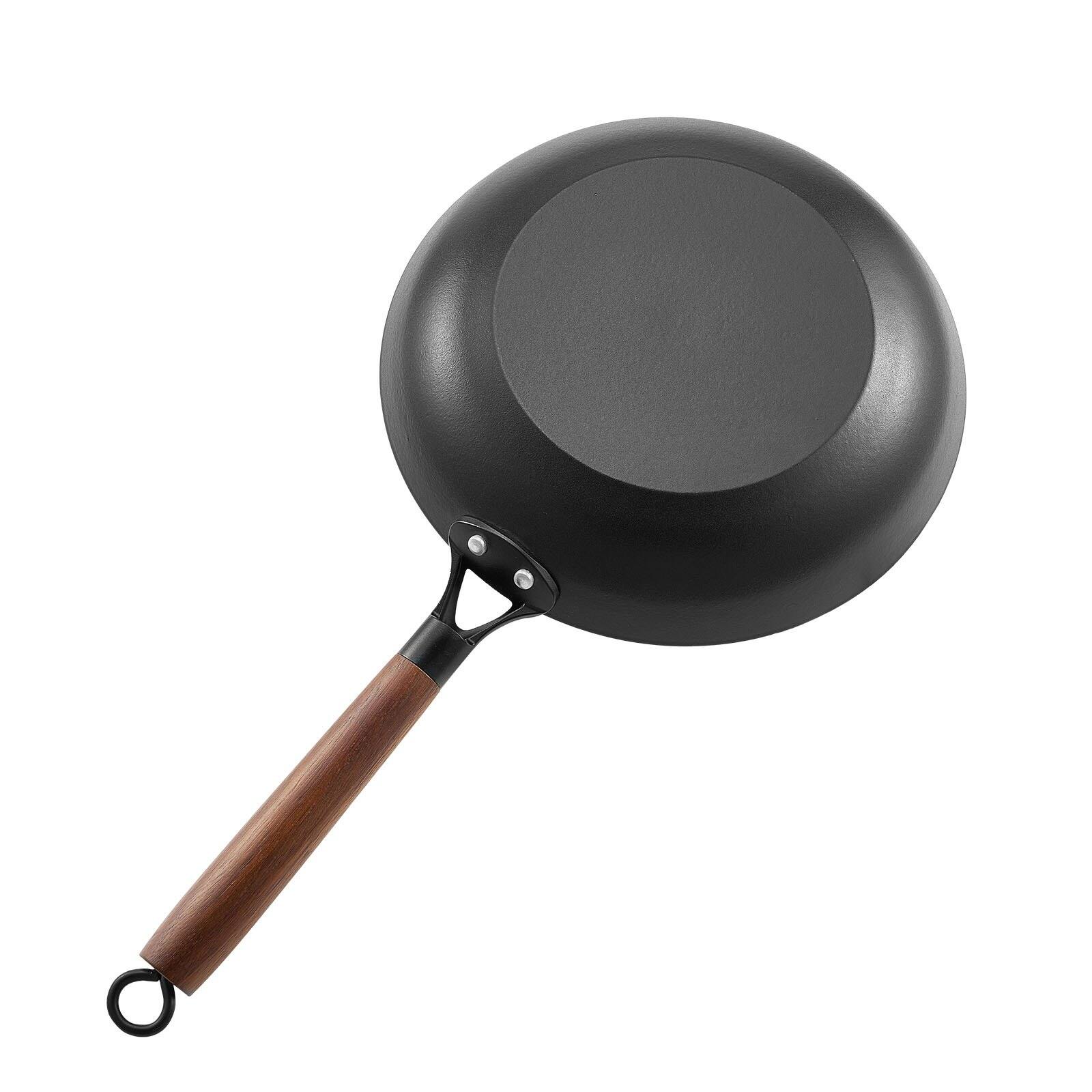 Alt View 10. Glintex - Cast Iron Skillet Frying Pan Set, 3 Piece Pre-Seasoned Nonstick Cookware with Detachable Handle for Kitchen - Black.