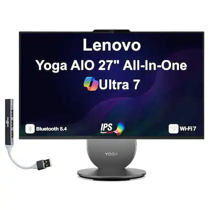Lenovo Yoga AIO 27" All-In-One Ultra 7
Bluetooth 5.4
IPS SuperCLEAR
Wi-Fi 7
