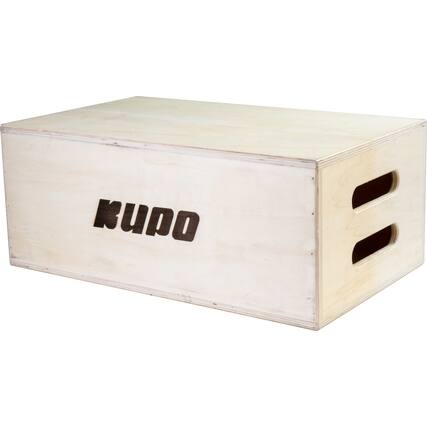 Front. Kupo - Kupo 20x12x8" Wooden Apple Box, Full, Natural.