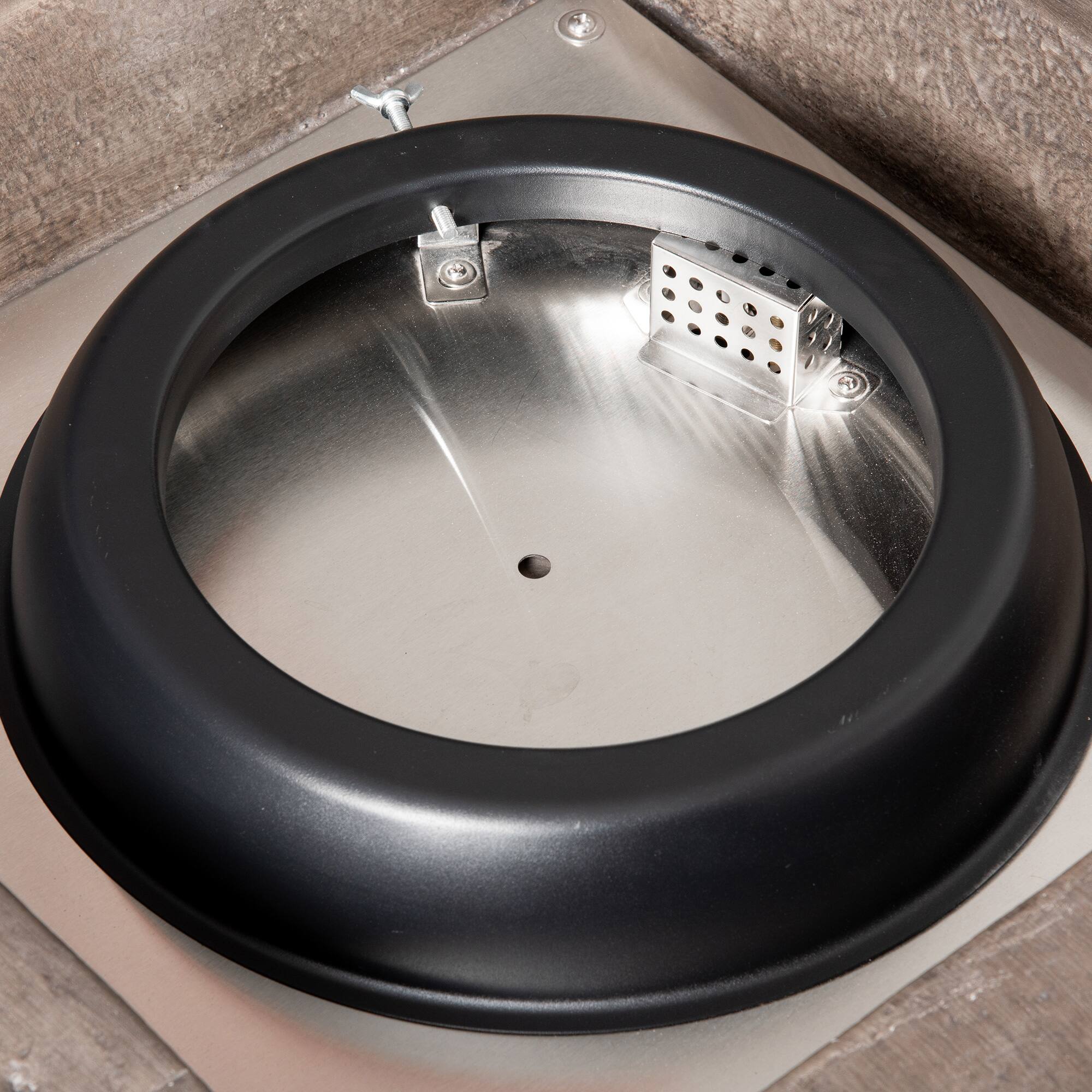 Alt View 8. Outsunny - 32 Inch Outdoor Propane Gas Fire Pit Table, 50,000 BTU Auto-Ignition Rectangular Faux Ledge Stone Gas Firepit - Brown.