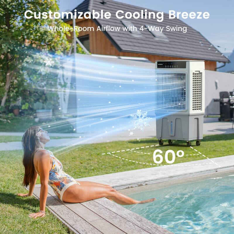 Customizable Cooling Breeze  
Whole-Room Airflow with 4-Way Swing  

60°