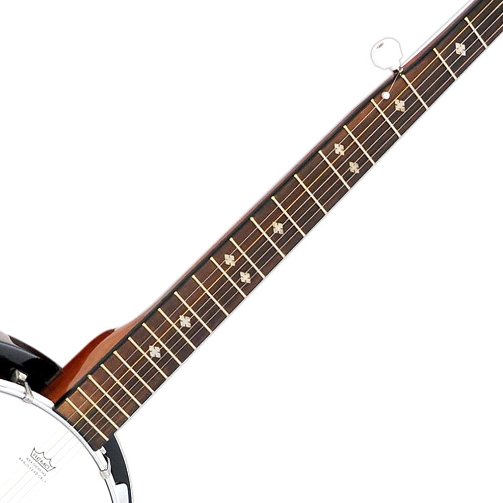 Back. Pyle - Pyle 5-String Tunable Banjo, White Jade Pegs, Rosewood Fretboard, Maplewood Bridge - PBJ60.