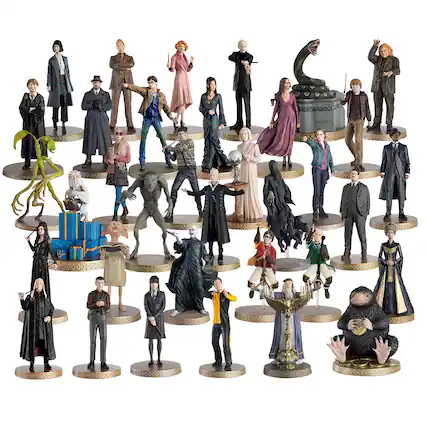 Front. Harry Potter - Eaglemoss Harry Potter Wizarding World 1:16 Scale Figure Set of 34 Brand New.