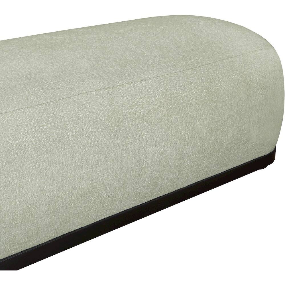 Alt View 4. Meridian Furniture - Calum Mint Chenille Fabric Bench - Blue.