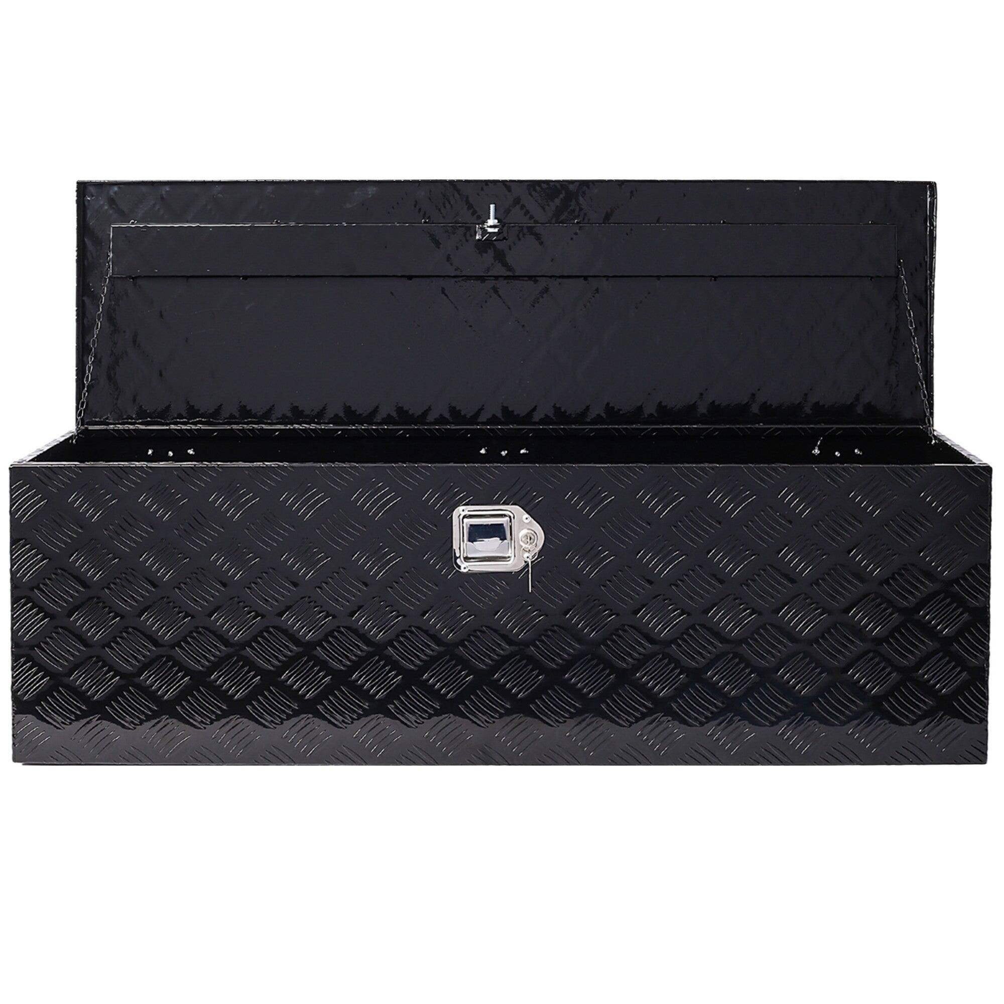 Alt View 1. Boyel Living - Black 48x15x15-Inch Aluminum Heavy-Duty Truck Bed Underbody Tool Box.