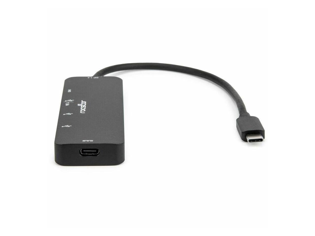 Alt View 3. Rocstor - Rocstor Type-C to HDMI/USB-Ax3/Type-C PD with DP1.4 Alt Mode.