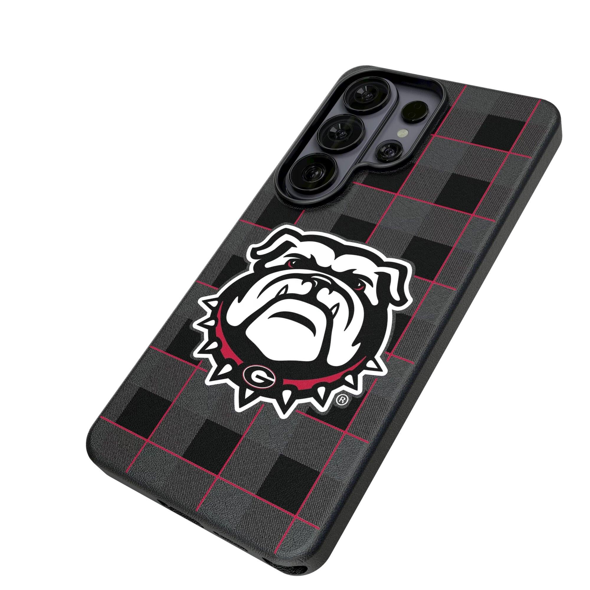 Alt View 1. Keyscaper - Georgia Bulldogs UGA Galaxy Magnetic Bump Case - S25 - Black.