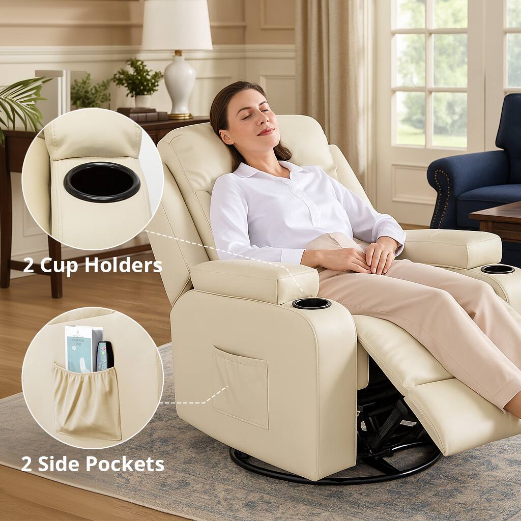 2 Cup Holders  
2 Side Pockets