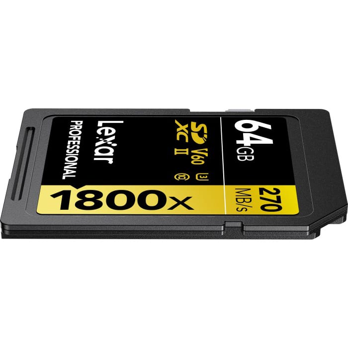 Lexar 64GB Professional 1800x UHS II SDXC Memory Card LSD1800064G