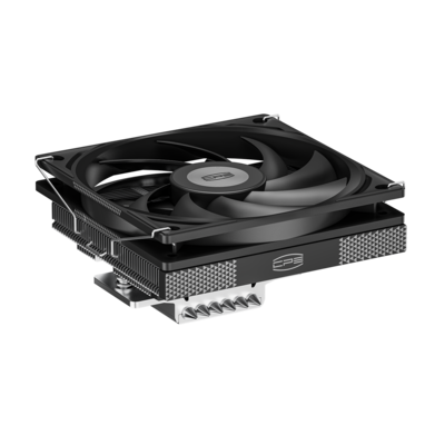 Front. PCCOOLER - RC600-67 Low Profile CPU Air Cooler, 6 Heat Pipes, 205W TDP, 67.5mm Tall, 120mm Slim Slient PWM Fan with FDB - sliver.