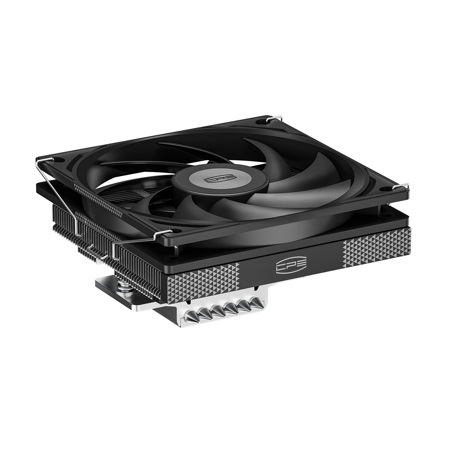 Front. PCCOOLER - RC600-67 Low Profile CPU Air Cooler, 6 Heat Pipes, 205W TDP, 67.5mm Tall, 120mm Slim Slient PWM Fan with FDB - sliver.
