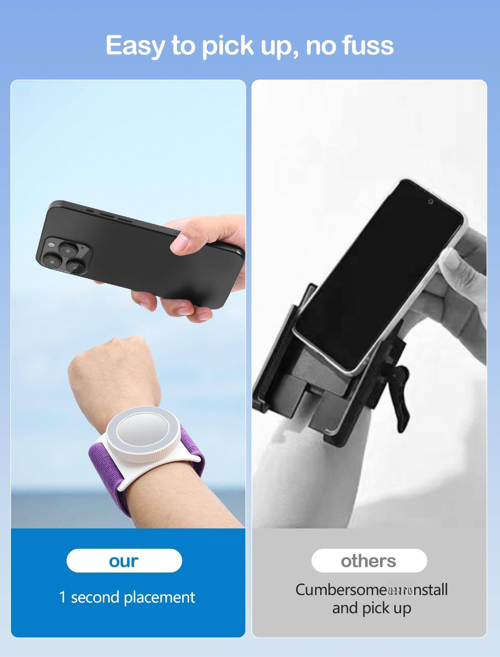 Easy to pick up, no fuss

our  
1 second placement

others  
Cumbersome uninstall and pick up