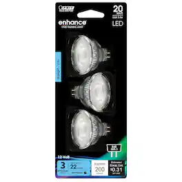 FEIT ELECTRIC - Feit Enhance MR16 GU5.3 LED Bulb Daylight 20 Watt Equivalence 3 pk