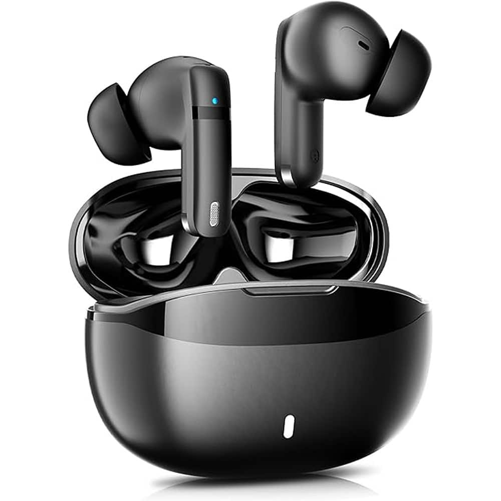 ACJPR - Wireless Earbuds, 100H Bluetooth 5.4 Headphones, ENC+ ANC Noise Cancelling Touch Control True Wireless