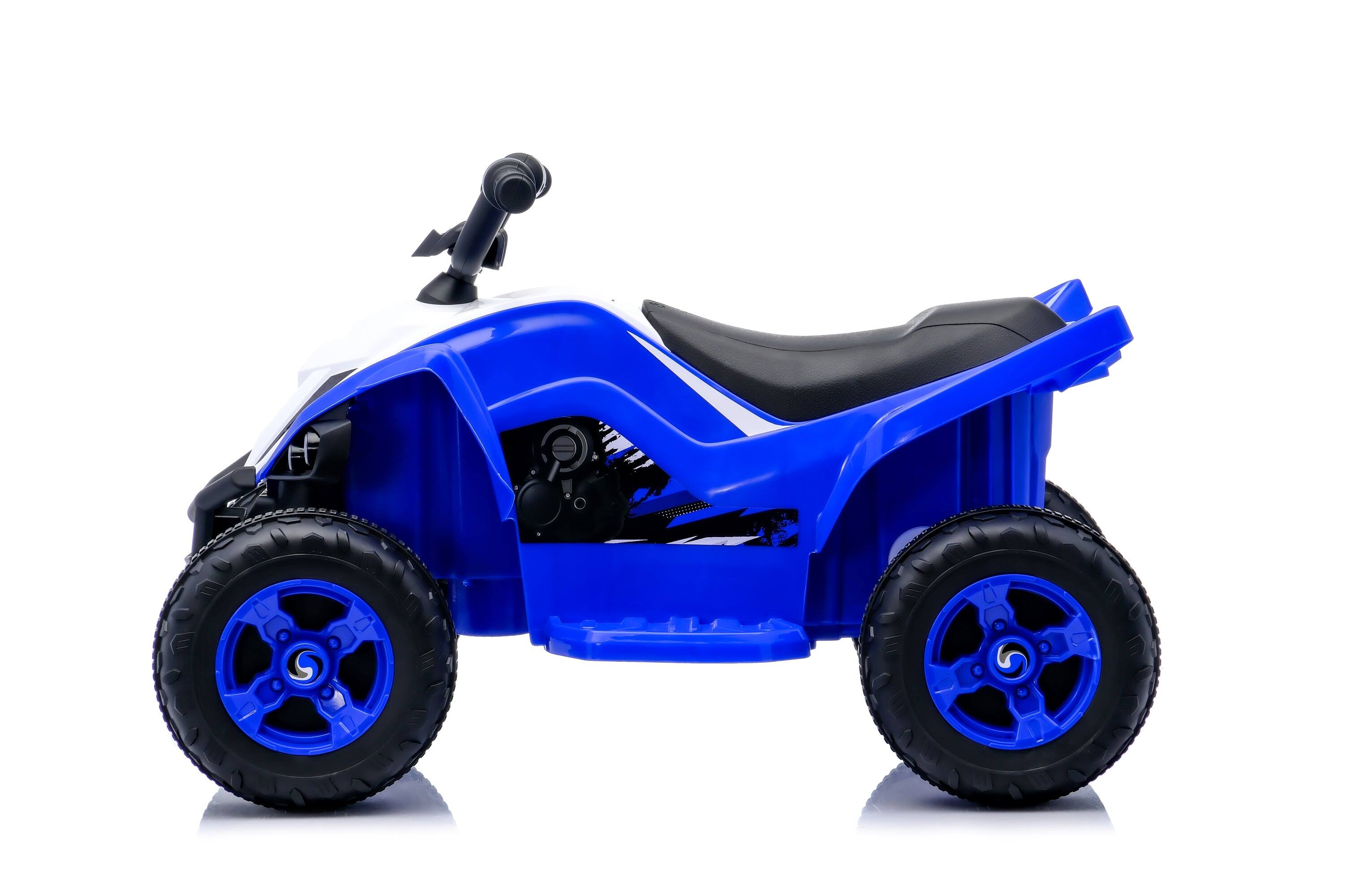 Alt View 6. BreeBe - Kids Electric Ride-On Car for Ages 3-6, 12V 4.5Ah Dual Motor, Bluetooth Music, LED Lights, 2 Speeds, Blue - Blue.