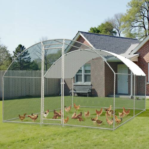 Alt View 7. Winado - Metal Walk In Chicken Coop 13 x 10FT Run Cage Rabbit Hutch Hen House Enclosure for Garden.