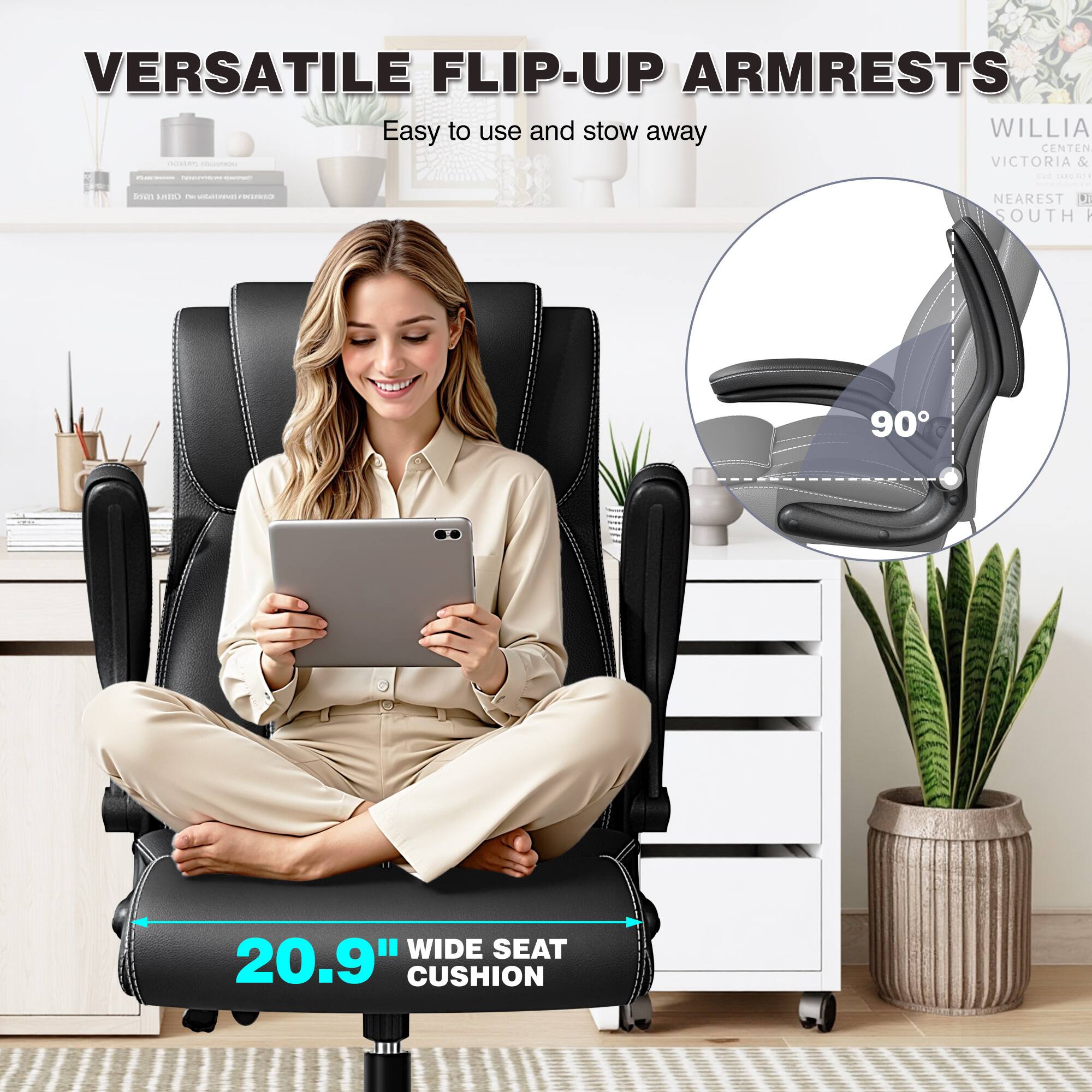 VERSATILE FLIP-UP ARMRESTS  
Easy to use and stow away  

WILLIAM CENTENNIAL - VICTORIA & ALBANY  

NEAREST SOUTH  

20.9" WIDE SEAT CUSHION