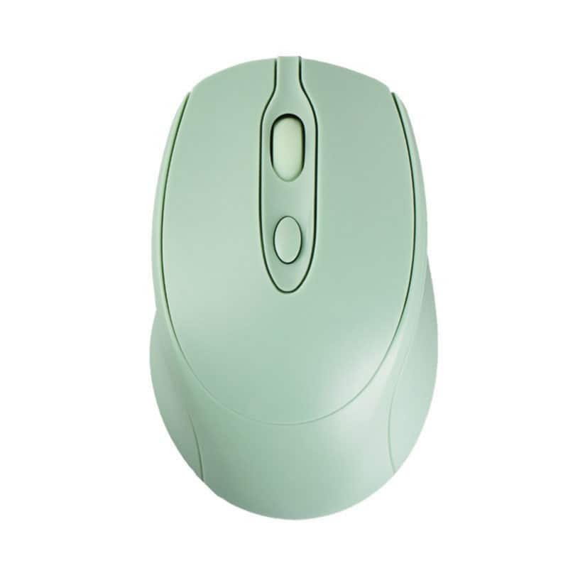 SKRAN - Rechargeable Dual Mode Bluetooth Mouse, Silent Wireless Slim Mouse with 2.4G USB Receiver for Laptop PC Mac - Wireless - Green