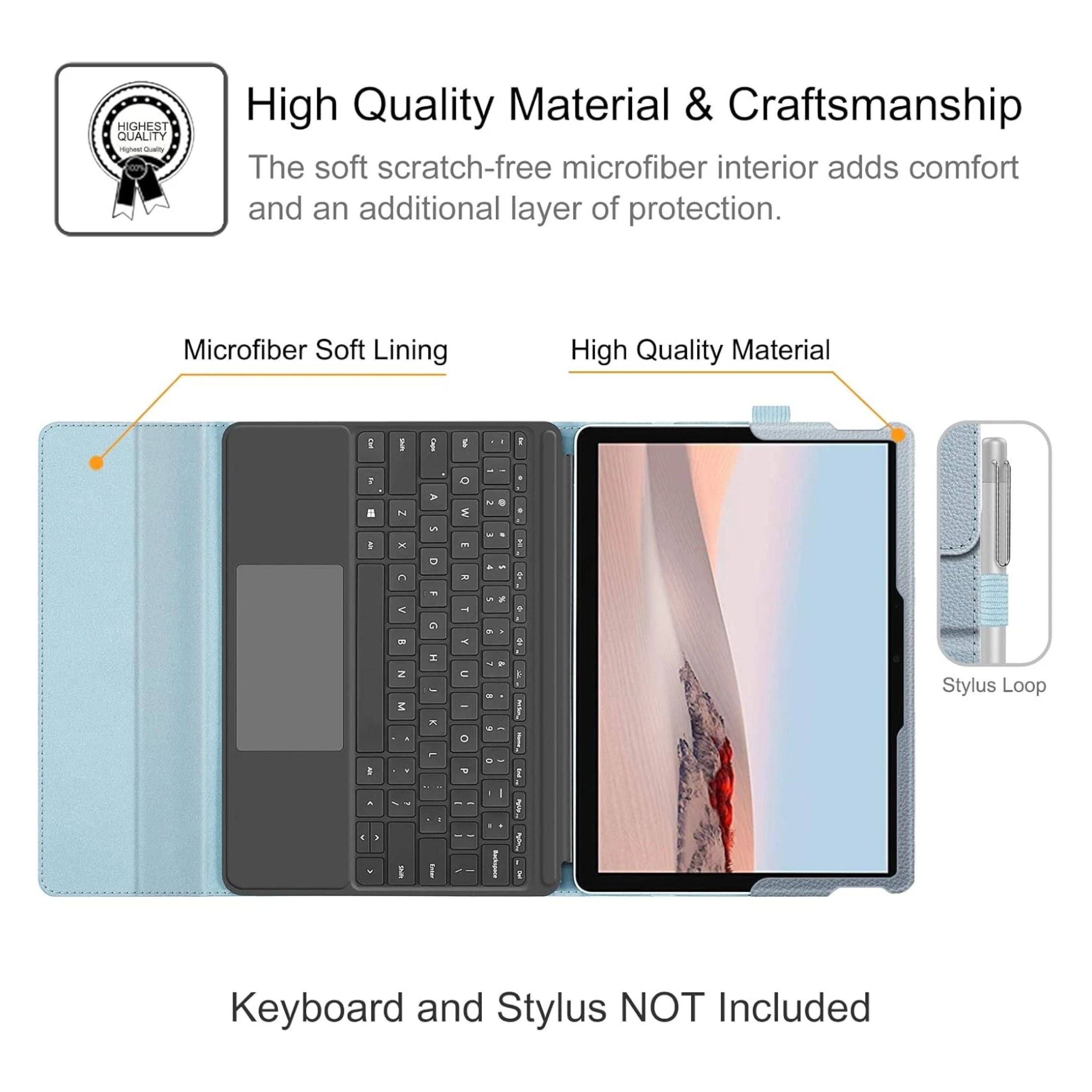 HIGHEST QUALITY Suats

High Quality Material & Craftsmanship
The soft scratch-free microfiber interior adds comfort and an additional layer of protection.

Microfiber Soft Lining

High Quality Material

Stylus Loop

Keyboard and Stylus NOT Included