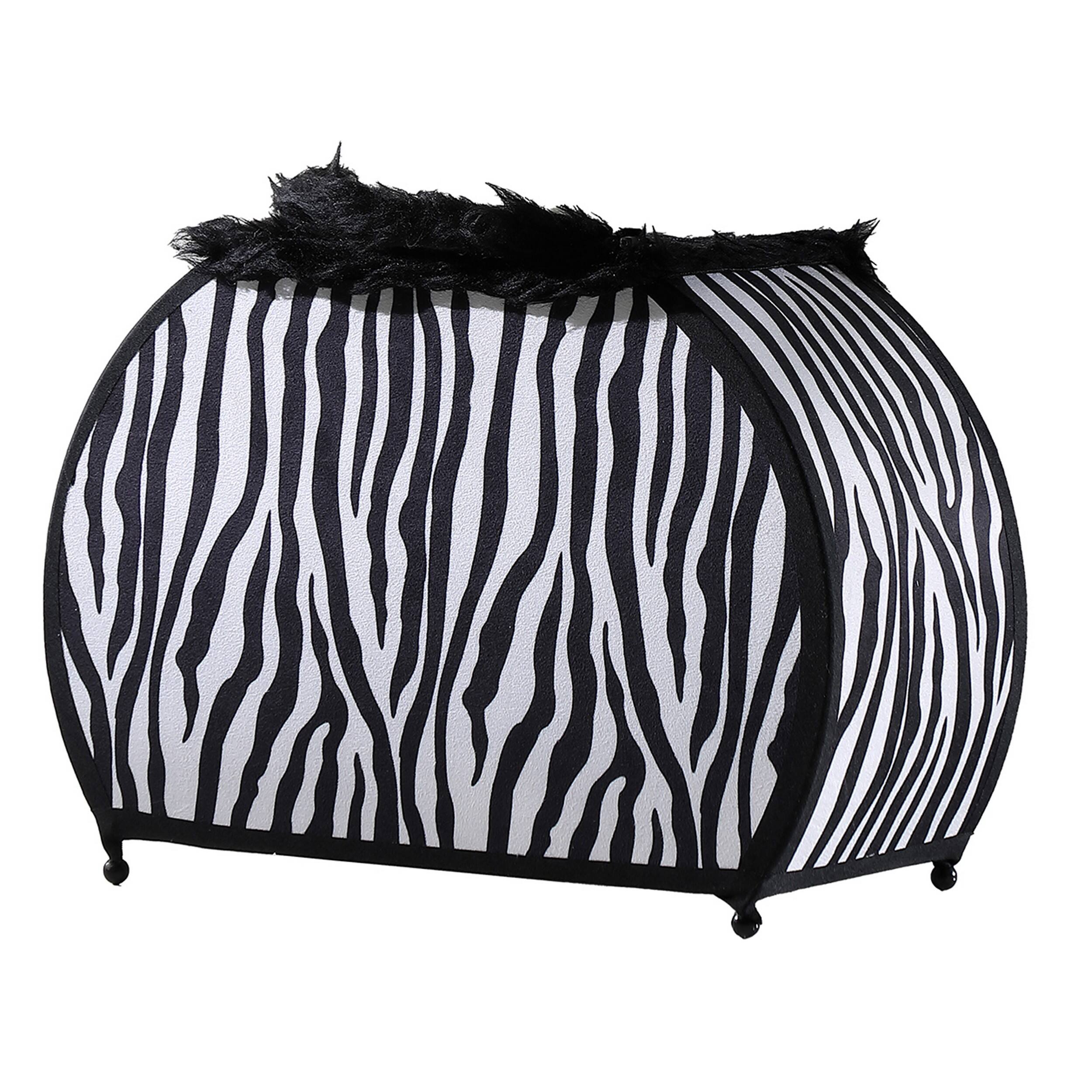 Manhattan Lane Wigi 12 Inch Accent Lamp, Purse, Zebra Animal Print ...