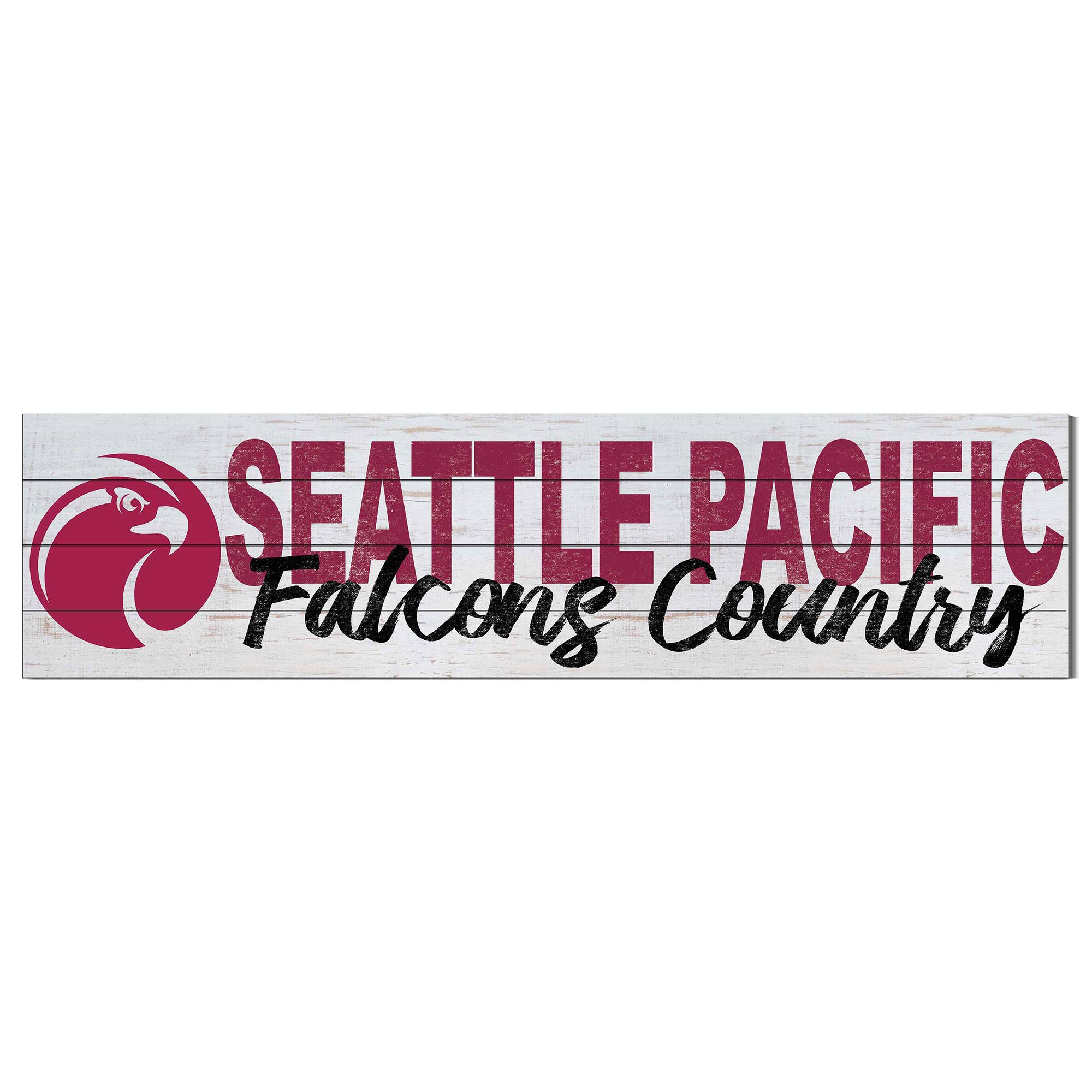 Seattle Pacific Falcons 10" x 40" Logo Sign