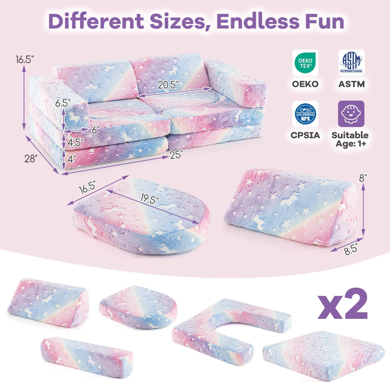 Different Sizes, Endless Fun

- 16.5" x 28" x 6.5"
- 20.5" x 25" x 6"
- 16.5" x 19.5" x 4.5"
- 8" x 8.5" x 2

Certifications:
- OEKO TEX
- ASTM INTERNATIONAL
- CPSIA
- CPS

Suitable Age: 1+

x2