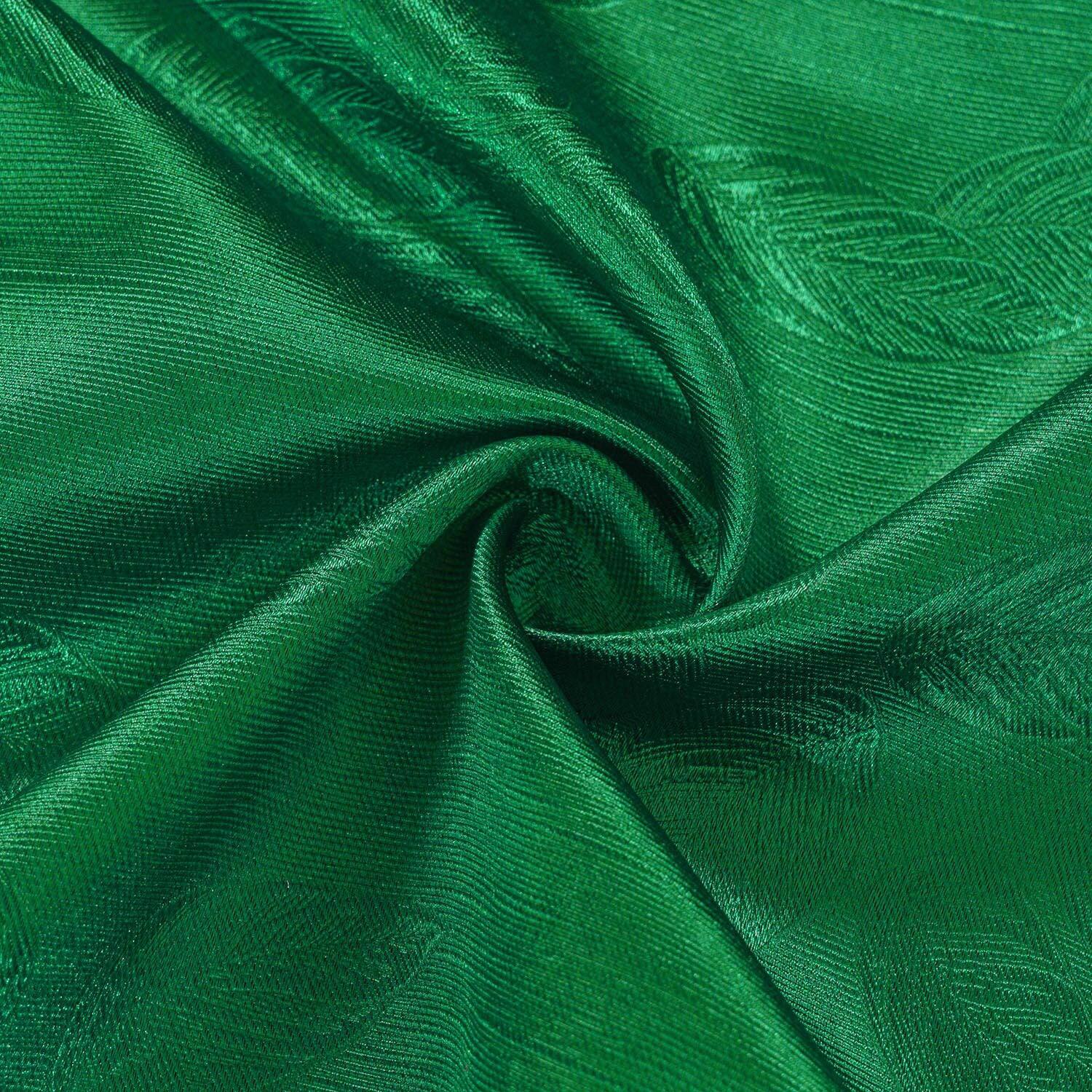 Left. Olivia Gray - Olivia Gray 100% Polyester 200 GSM Arlo Embossed Blackout Grommet Curtain Panel 54" x 84" Hunter Green - Hunter.