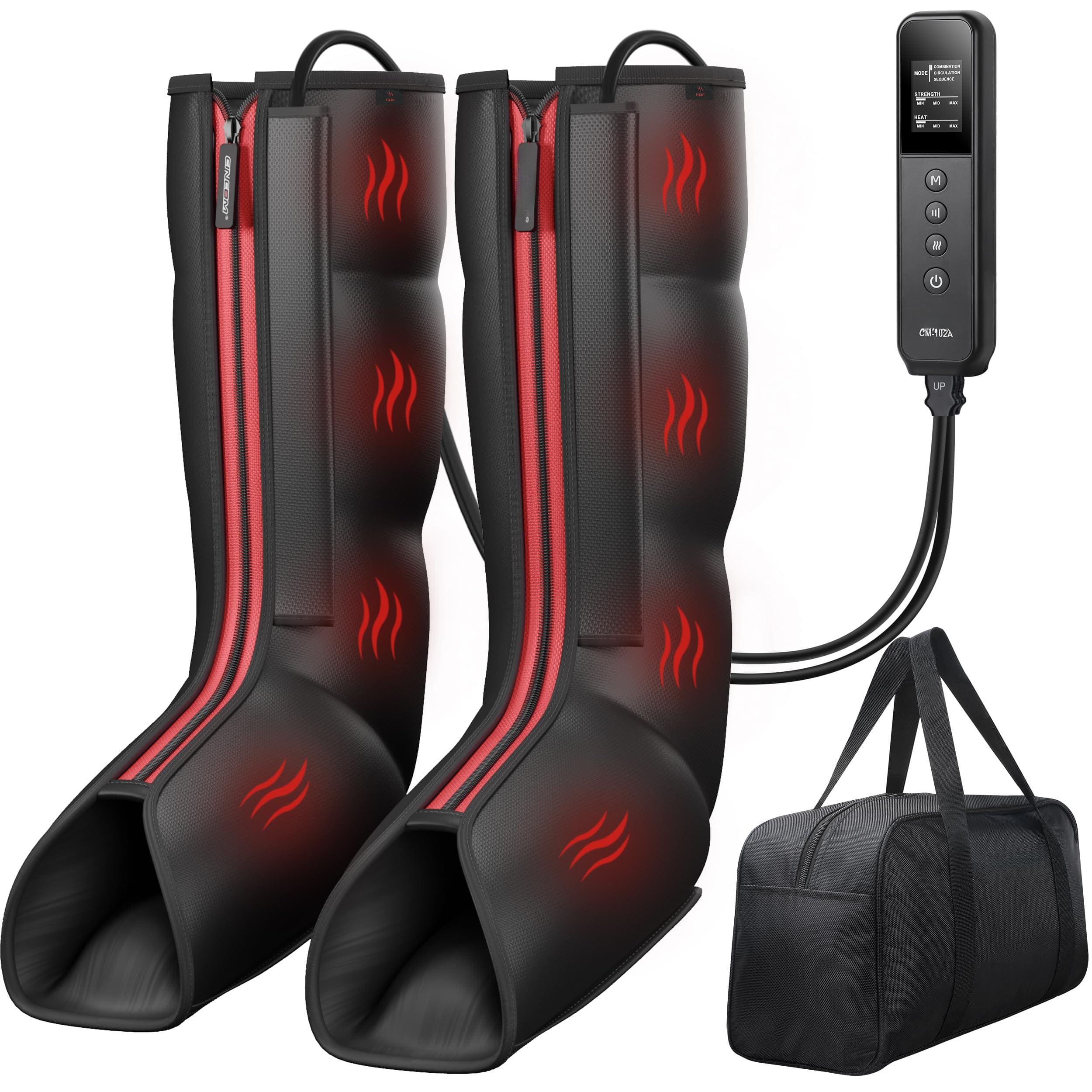 Live At Space - Heated Foot & Leg Massager with Compression, 3 Modes 3 Heat Levels, Gift for Women Men - 642146678417