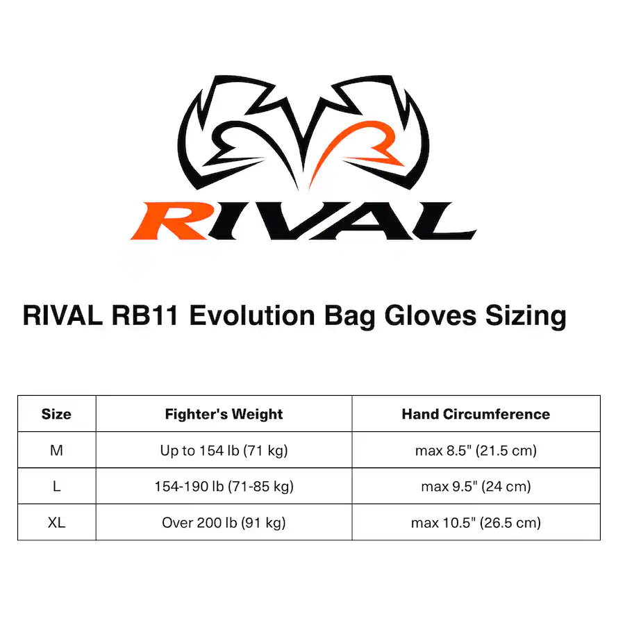 RIVAL Boxing RB11 Evolution Hook and Loop Bag Gloves Large Blue RB11 ...