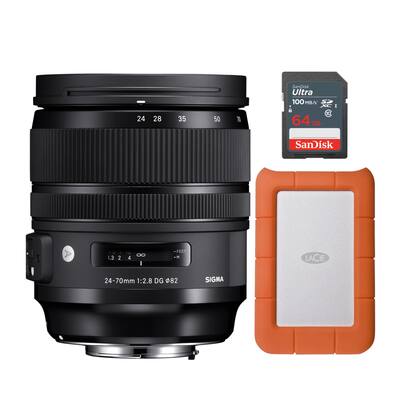 Sigma 24 70mm f2.8 DG OS HSM ART Lens for Nikon F with 1 TB Sigma 24 70mm f2.8 DG OS HSM ART Lens for Nikon F with 1 TB