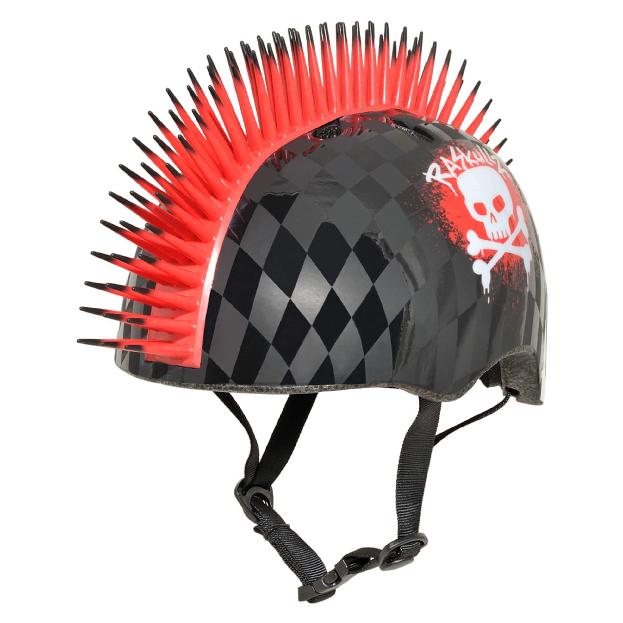 Front. Raskullz - Skull Hawk Helmet for Bike and Scooter - Red.