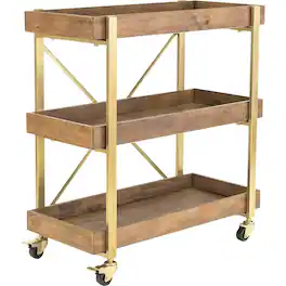 Adore Decor - Bar Cart - Gold