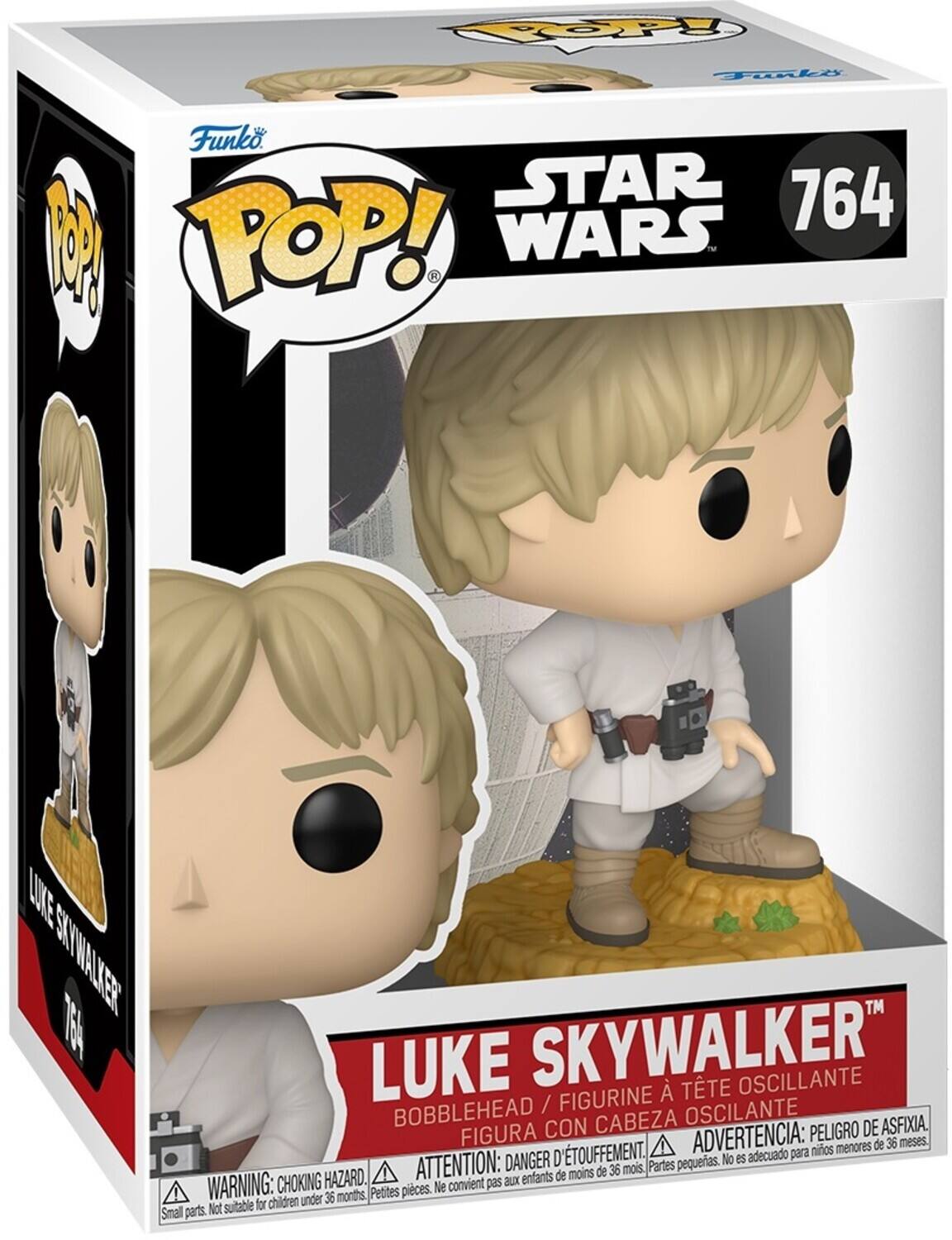 FOPY Toaki Funk. STAR 764 MM POP! WARS H LVTE SWIWALKER EA SKYWALKER LUKE / FIGURINE TTE OSCILANTE BOBBLEHEAD CABEZA OSCILANTE ASFIXIA FIGURA CON ADVERTENCIA: PELIGRO DE nios menores de 36 meses ATTENTION: DANGER D'TOUFFEMENT. Partes pequeras. No es adecuado para de moins de 36 mois. CHOKING HAZARD. convient pas aux enfants WARNING: under 36 months, Pettes pieces. Ne Not suitable for children Small parts.