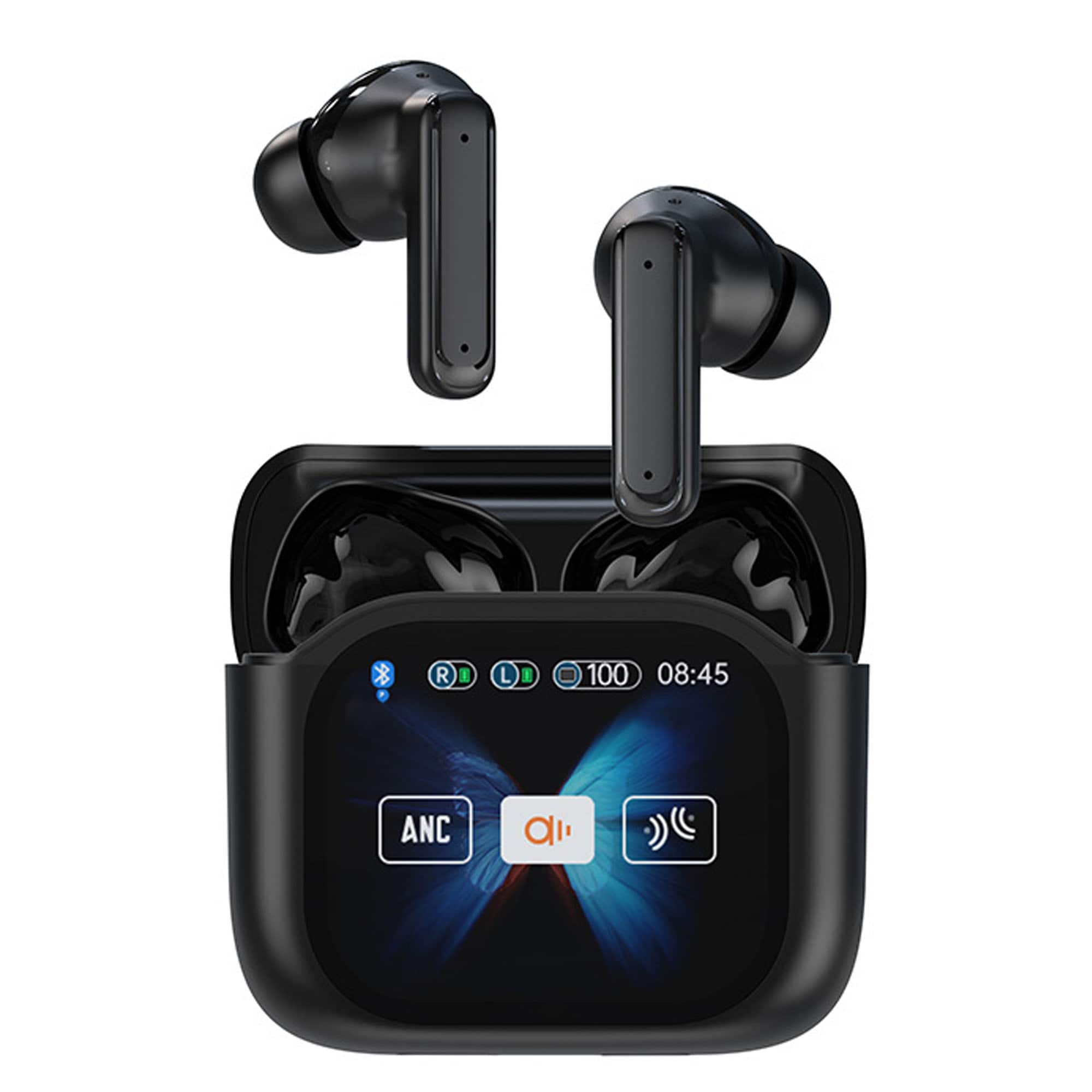 YONWAY - Bluetooth Translator Earphones with Real Time, LCD Touchscreen, and Wireless Noise-canceling Headphones for Travel
