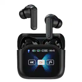 YONWAY - Bluetooth Translator Earphones with Real Time, LCD Touchscreen, and Wireless Noise-canceling Headphones for Travel