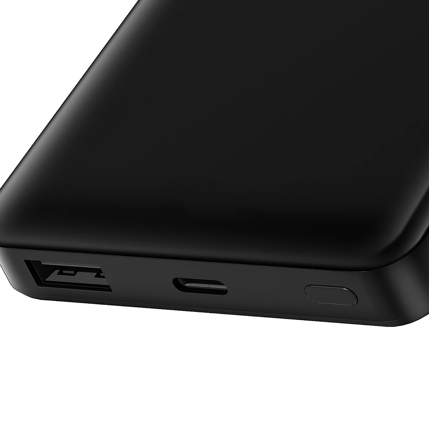 Back. Urban Factory - 10000 mAh Dual-Port USB-C USB-A Compact Portable Power Bank - Black.