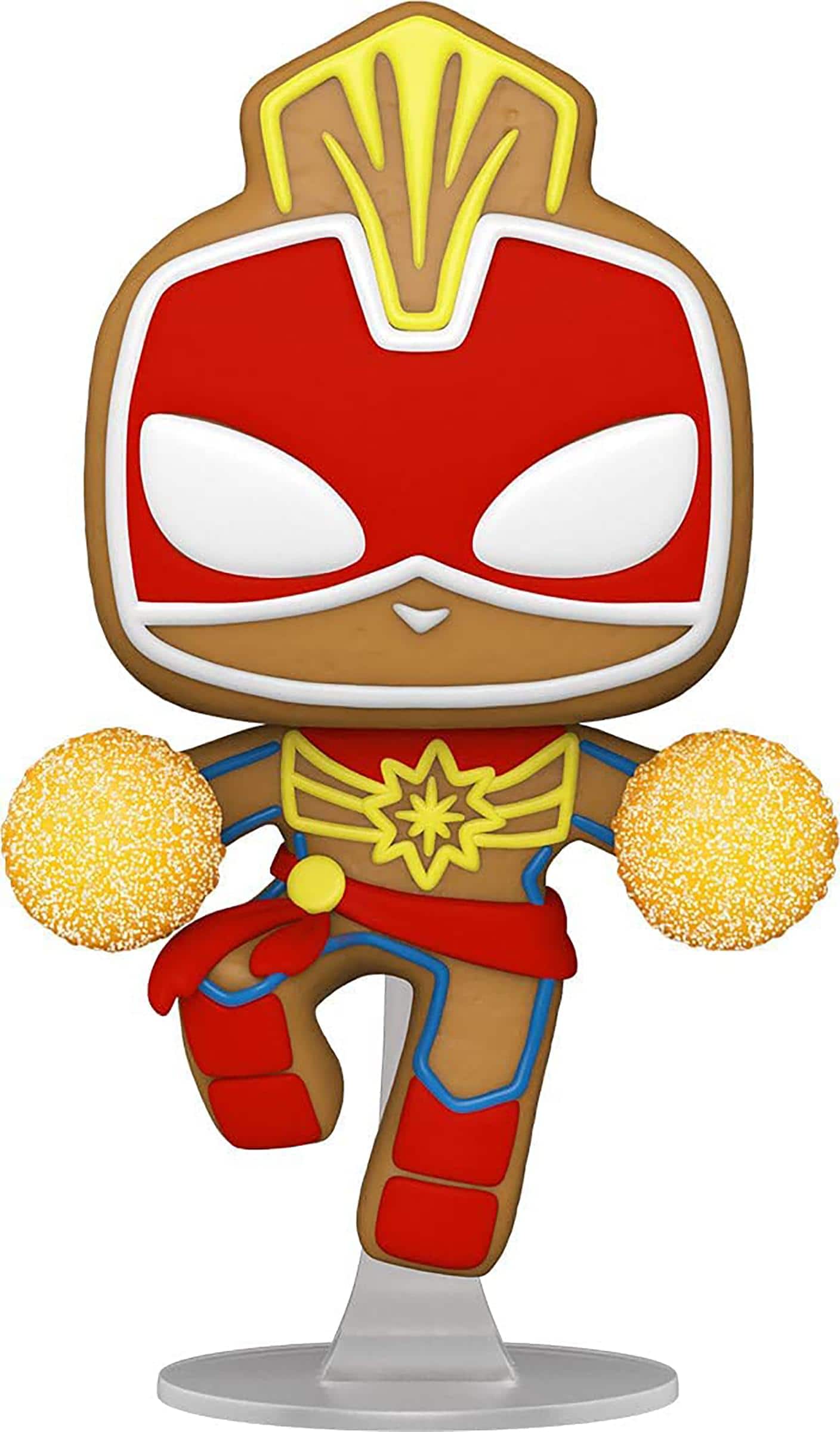 Funko Holiday POP Vinyl Figure | Gingerbread Captain Marvel - Red