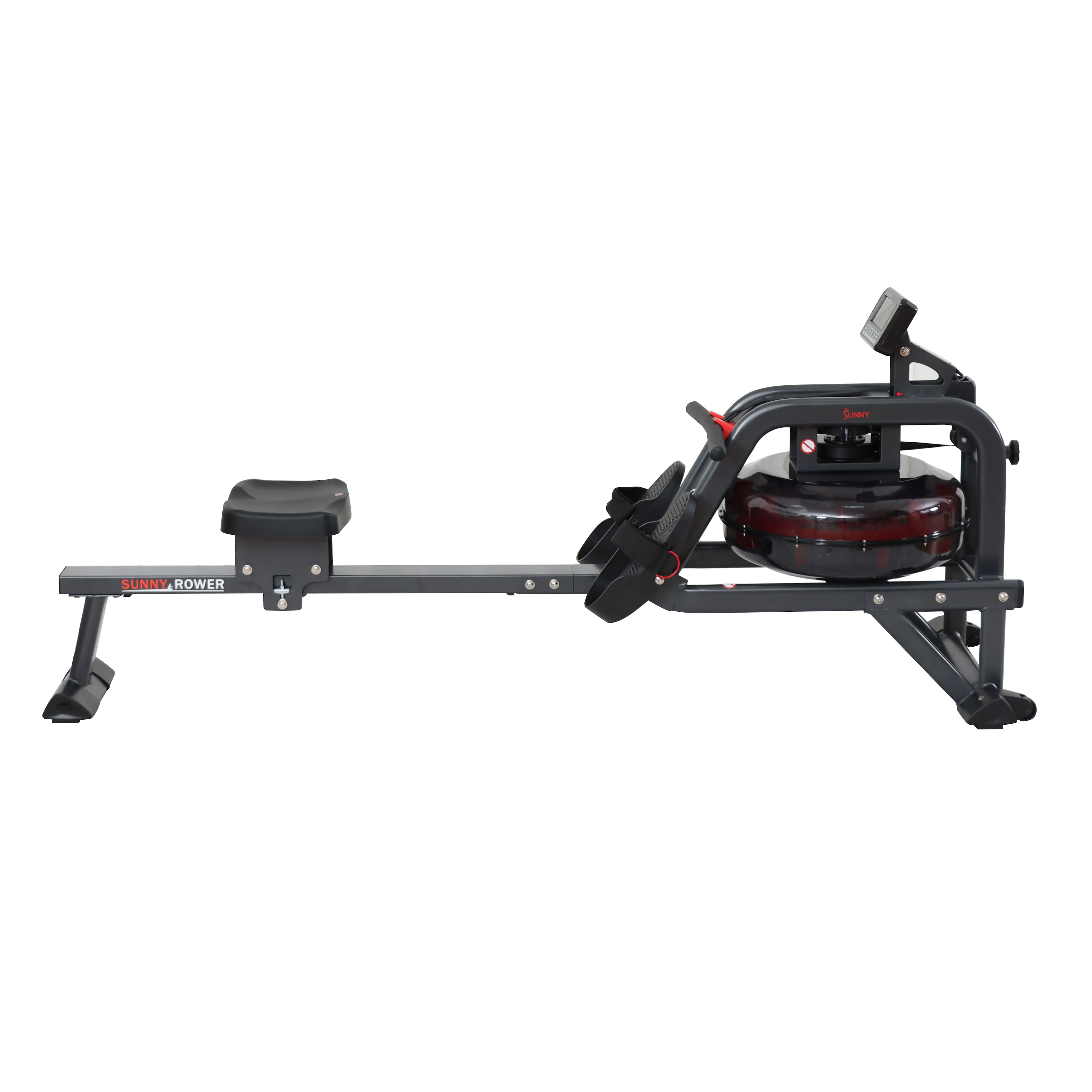 Sunny Health & Fitness - Premium Smart Obsidian Surge 500 M Water Rowing Machine - Black