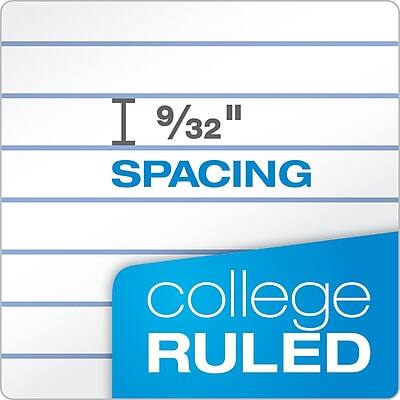 9/32" SPACING  
college RULED