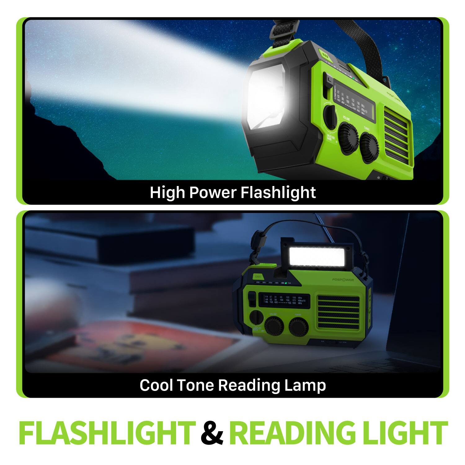 High Power Flashlight, Cool Tone Reading Lamp, FLASHLIGHT & READING LIGHT
