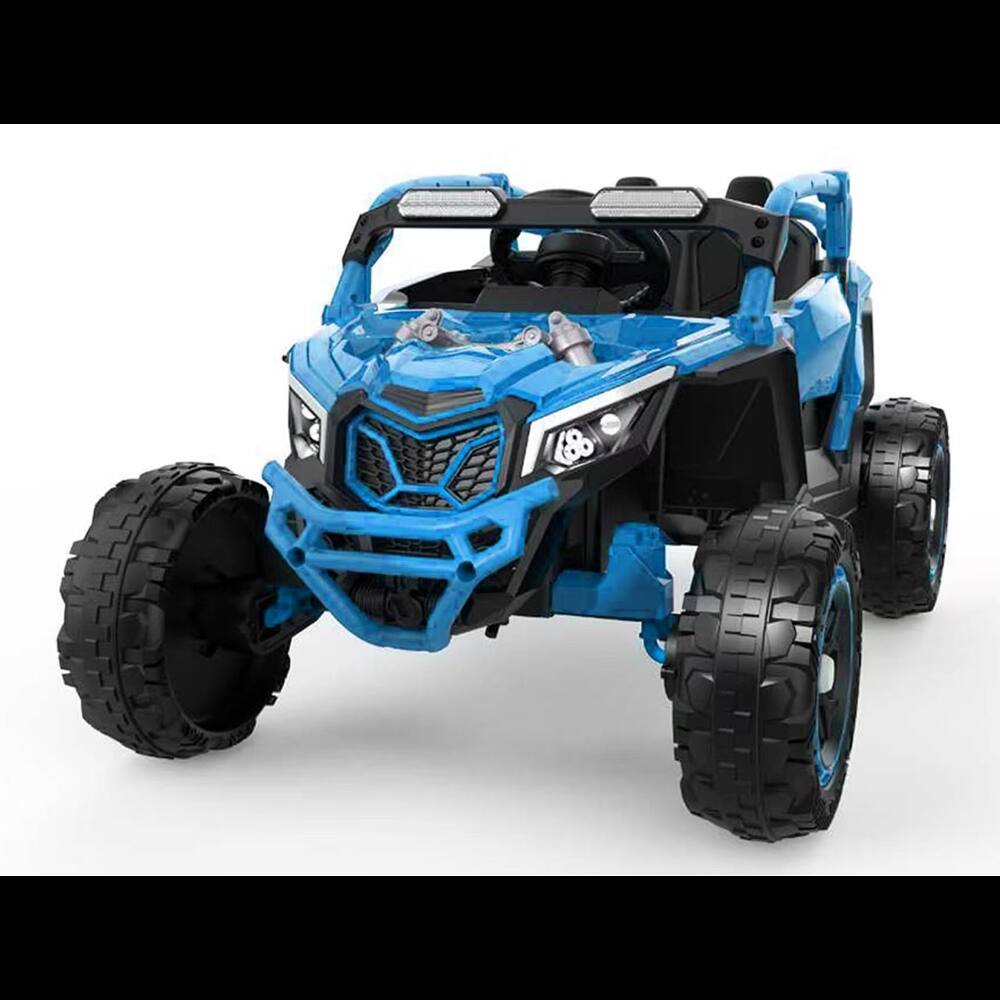 Left. Ropilly - Ropilly Light Blue 24V Kids Ride On UTV with Remote Control, 400W Motor, 3 Speeds, 4-Wheel Suspension.