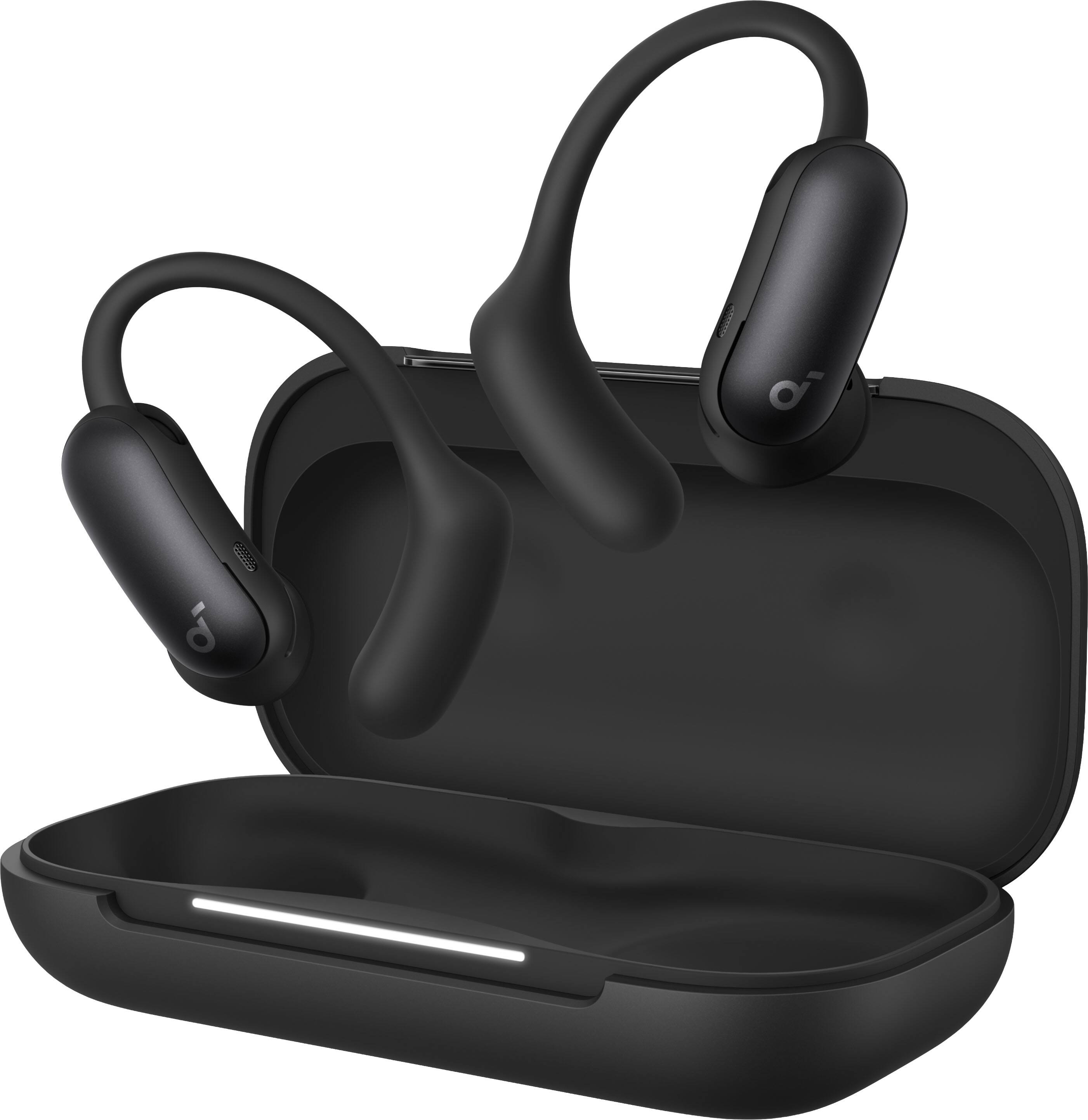 Alt View 6. Soundcore - by Anker AeroFit 2 Pro Dual-Form Wireless Bluetooth Earbuds with Open-Ear and Active Noise Cancellation Seamless Switch - Black.