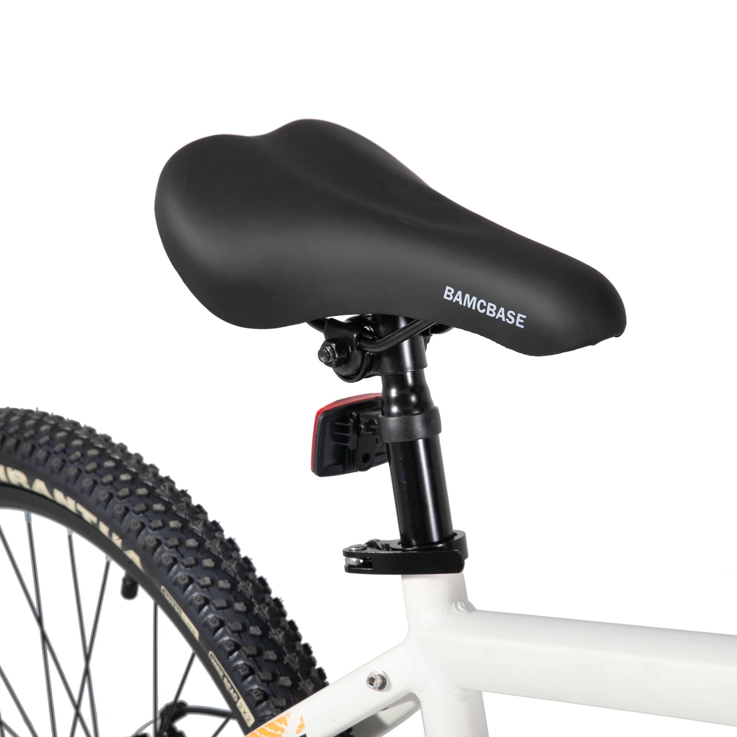 Alt View 7. HILAND - BAMCBASE Mountain Bike 27.5 inch, 21-Speed Aluminum Alloy MTB with Suspension Fork, Bicycle Men Women Adults, White - white.